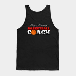 Basketball Coach Christmas - Retro Distressed Grunge Tank Top